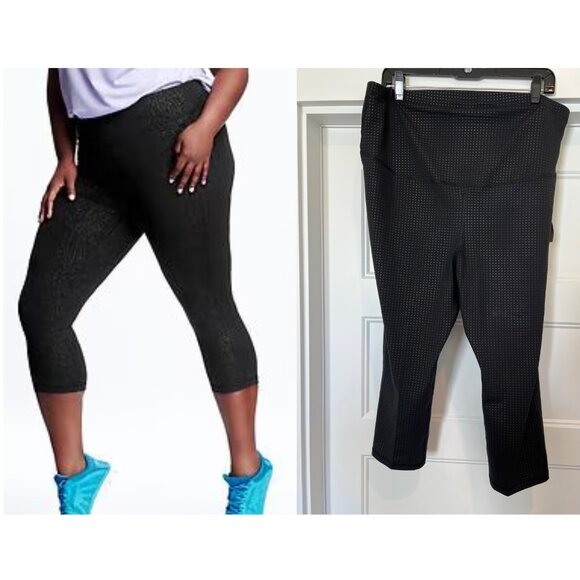 NWT Old Navy Women Size XL Black Active Maternity High Rise Compression Capri Cr - Picture 1 of 7